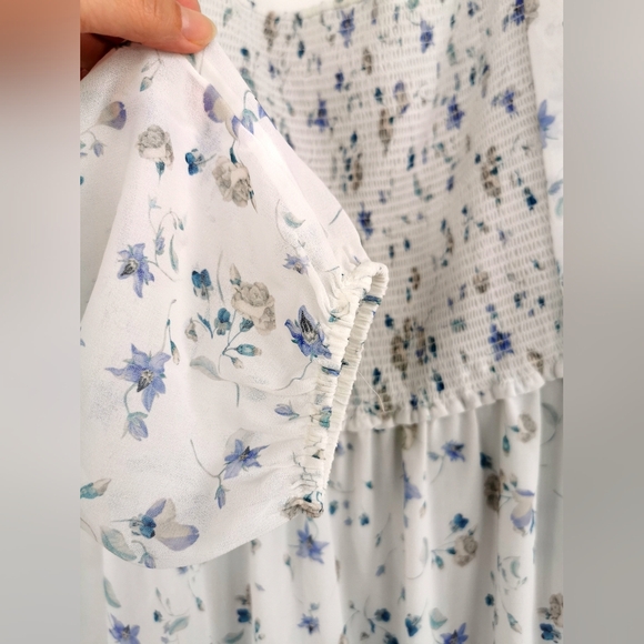 NWT Aritzia Tempest Long sleeve mini Dress Light Birch/Dusky size M - Picture 10 of 16